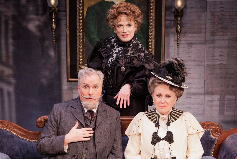 Christopher Borg, Charles Busch, and Judy Kaye in IBSEN'S GHOST