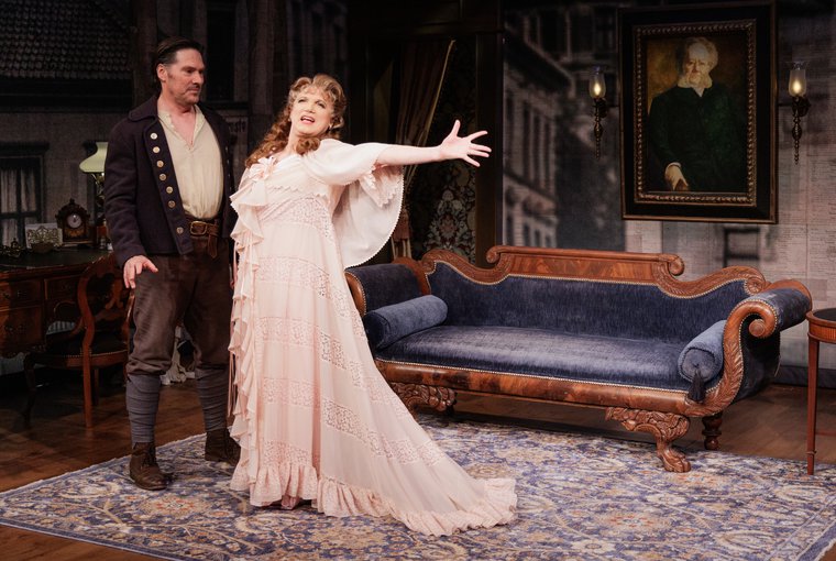 Thomas Gibson and Charles Busch in IBSEN'S GHOST