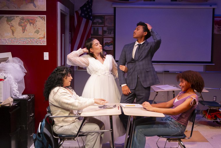 Andrea Negrete, Kleo Mitrokostas, Alessandro Yokoyama, and Thyme Briscoe in ROOM 1214