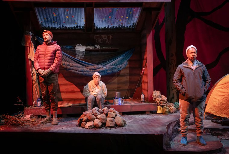 John Alejandro Jeffords, Larisa Oleynik, and Joshua David Robinson in LEAN-TO