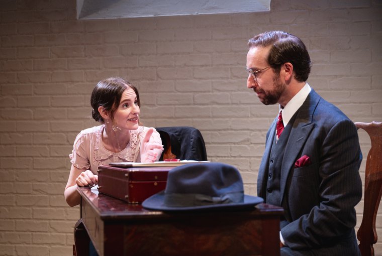 Ella Kaille and Drew Hirshfield in MRS. STERN WANDERS THE PRUSSIAN STATE LIBRARY