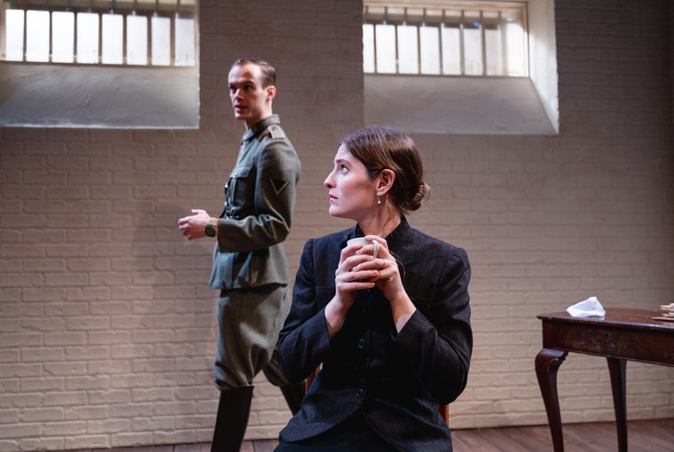 Brett Temple and Ella Dershowitz in MRS. STERN WANDERS THE PRUSSIAN STATE LIBRARY