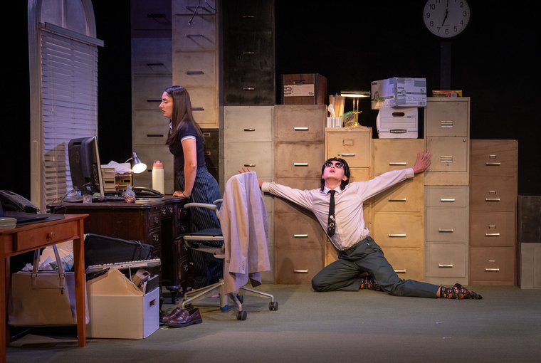 Kleo Mitrokostas and Charles Hsu in THIS IS GOVERNMENT