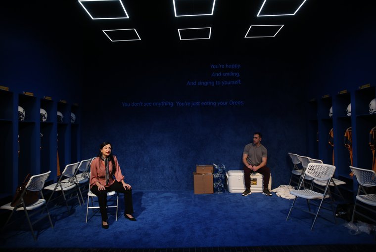 Hend Ayoub and Peter Romano in FIRST DOWN