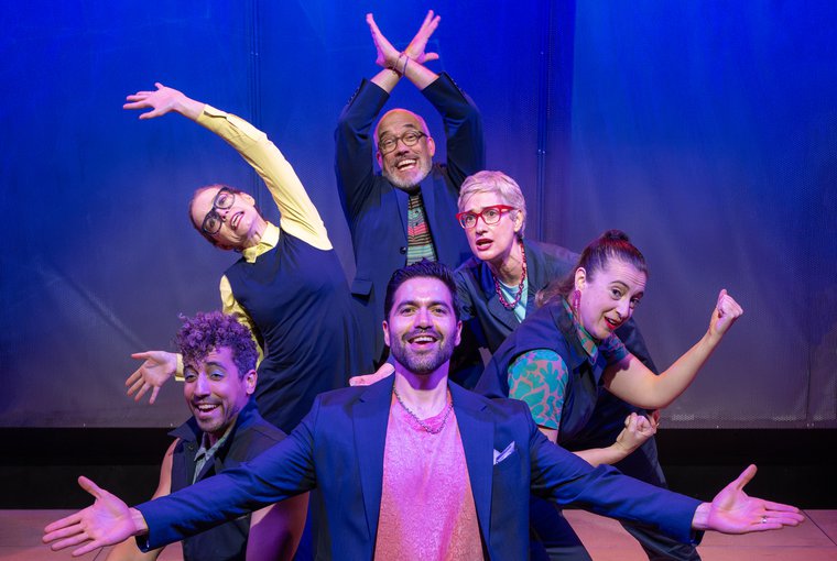 Michael Castillejos, Heath Saunders, Colleen Werthmann, Trey Lyford, Jennifer Morris, and Aysan Celik in ARTIFICIAL FLAVORS