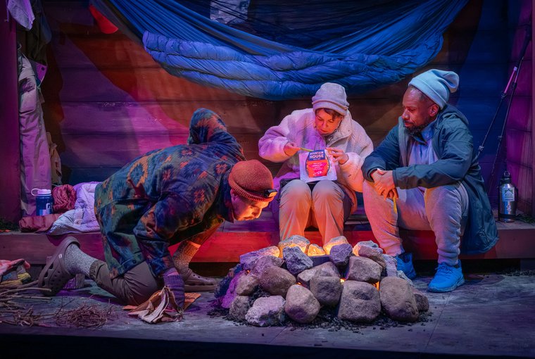 John Alejandro Jeffords, Larisa Oleynik, and Joshua David Robinson in LEAN-TO