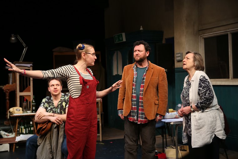 Benjamin Chandler, Jessica Dennis, John Wark, and Veronica Roberts in THE HABIT OF ART