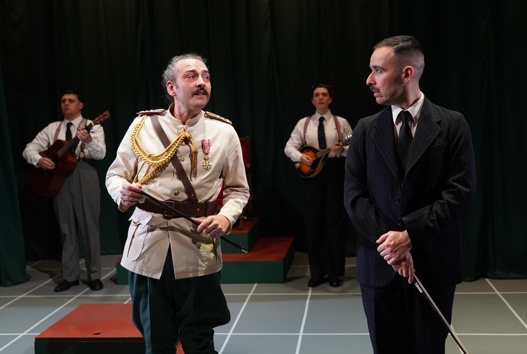 David Leopold, Joseph Cullen, Sasha Wilson, Lawrence Boothman in THE BRIEF LIFE & MYSTERIOUS DEATH OF BORIS III, KING OF BULGARIA