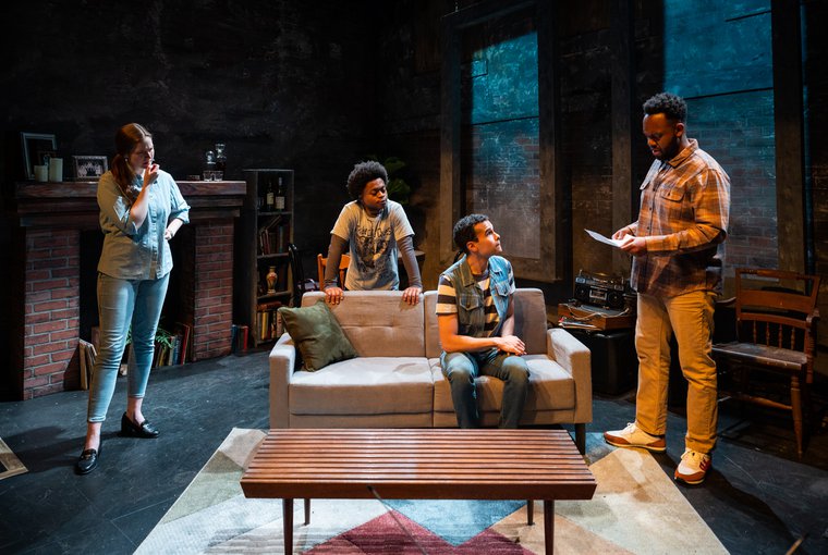 Marlina Devery, Eric Ruffin, Dominique Lawson, and Teddy Trice in SHEDDING LOAD