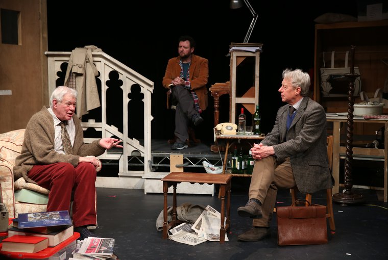 Matthew Kelly, John Wark, and Stephen Boxer in THE HABIT OF ART