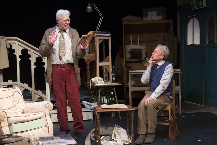 Matthew Kelly and Stephen Boxer in THE HABIT OF ART