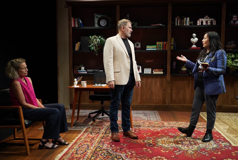 Kate Levy, Brian Dykstra, and Kate Siahaan-Rigg in POLISHING SHAKESPEAREc