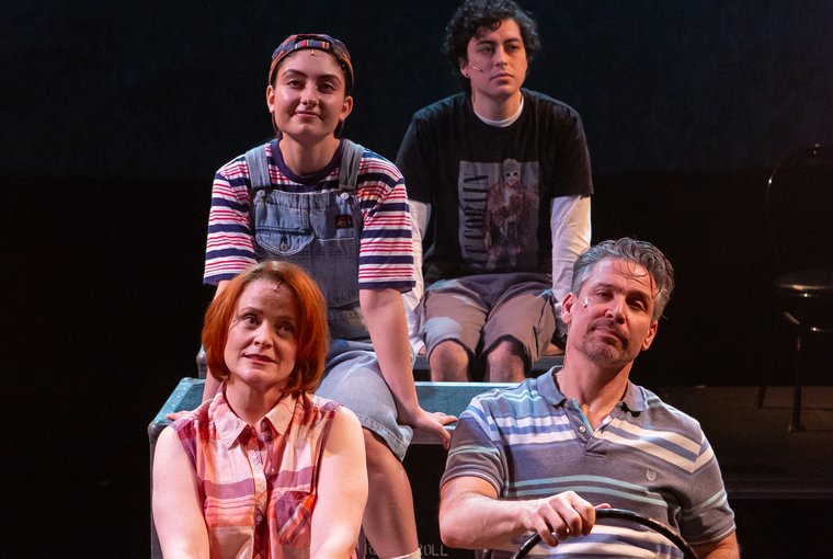 Kleo Mitrokostas, Erika Rolfsrud, Martin Ortiz, and Kristoffer Cusick in THE GREATEST HITS DOWN ROUTE 66