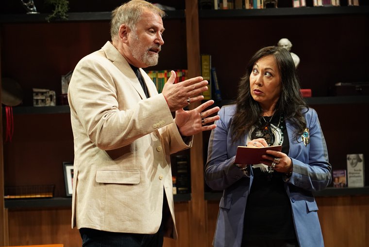 Brian Dykstra and Kate Siahaan-Rigg in POLISHING SHAKESPEARE