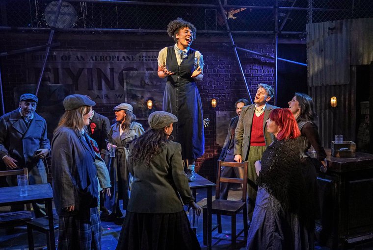 Lizzy-Rose Esin Kelly, Barney Wilkinson, and the company of CABLE STREET