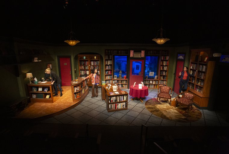 Janet Zarish, Ari Derambakhsh, and Arielle Goldman in THE BOOKSTORE