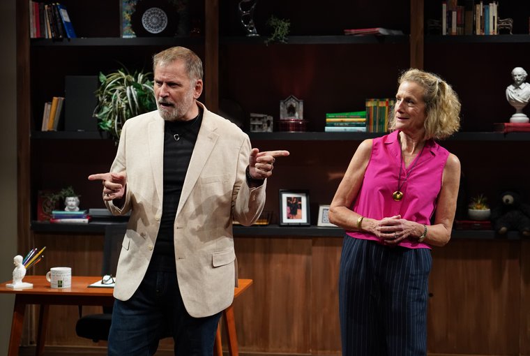 Brian Dykstra and Kate Levy in POLISHING SHAKESPEARE