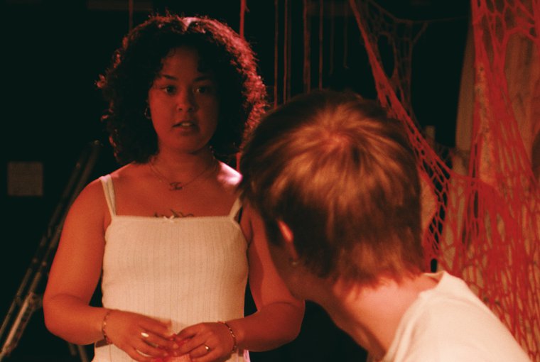 Amaia Naima Aguinaga and Francis Nunnery in THIS IS NOT ABOUT ME.