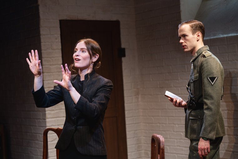 Ella Dershowitz and Brett Temple in MRS. STERN WANDERS THE PRUSSIAN STATE LIBRARY