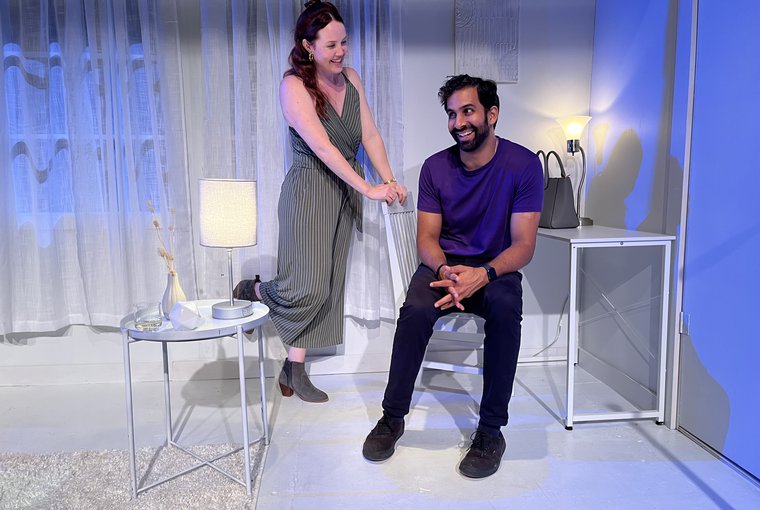 Lisa Jill Anderson and Ahsan Ali in FRIENDS WITH AMENITIES