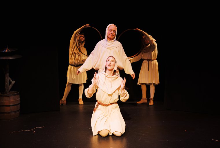 Alex Vernon, Mark Jaster, Sarah Olmsted Thomas, and Sabrina Mandell in ADRIFT