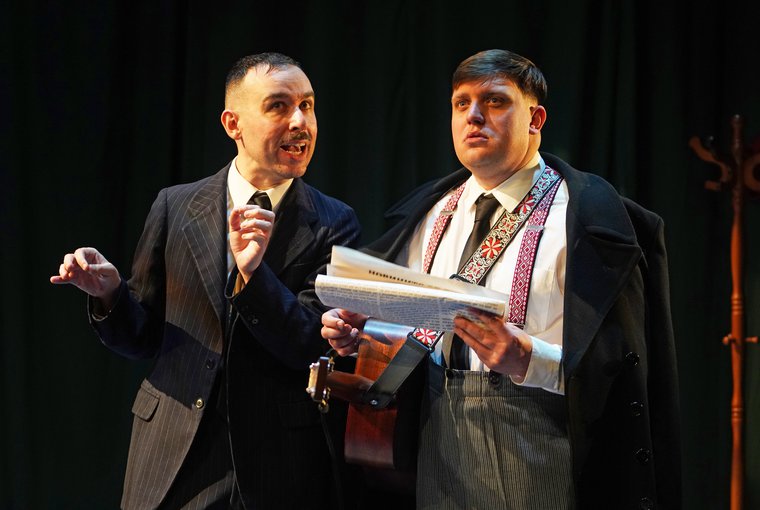 Lawrence Boothman and David Leopold in THE BRIEF LIFE & MYSTERIOUS DEATH OF BORIS III, KING OF BULGARIA