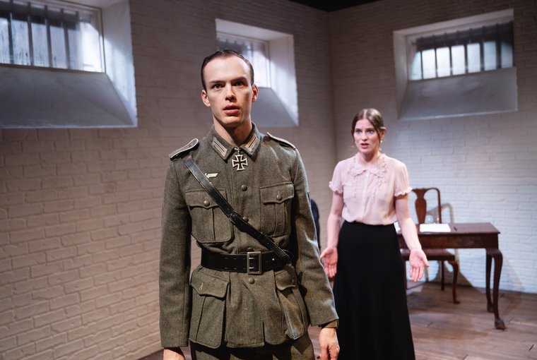 Brett Temple and Ella Dershowitz in MRS. STERN WANDERS THE PRUSSIAN STATE LIBRARY