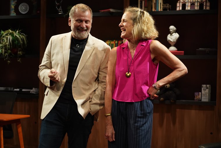 Brian Dykstra and Kate Levy in POLISHING SHAKESPEARE