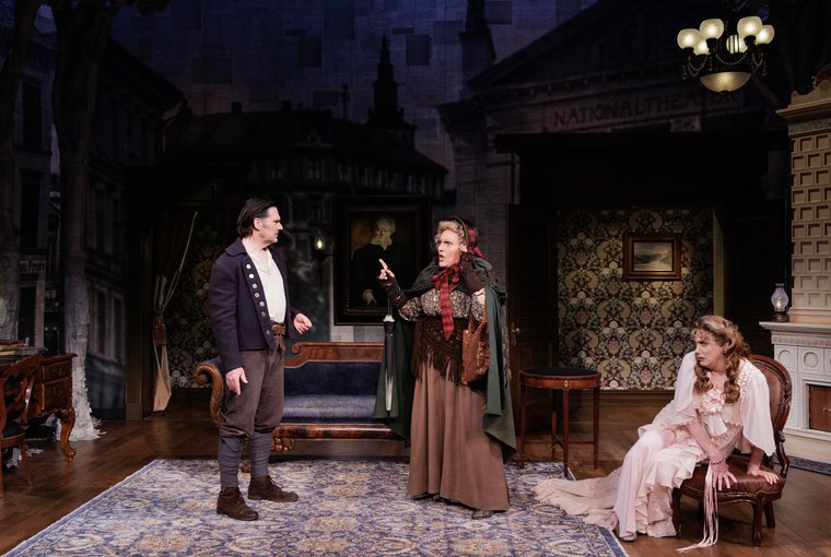 Thomas Gibson, Christopher Borg, and Charles Busch in IBSEN'S GHOST