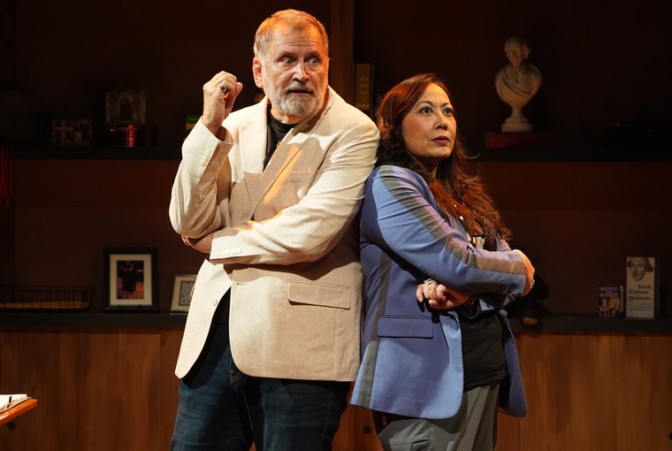 Brian Dykstra and Kate Siahaan-Rigg in POLISHING SHAKESPEARE