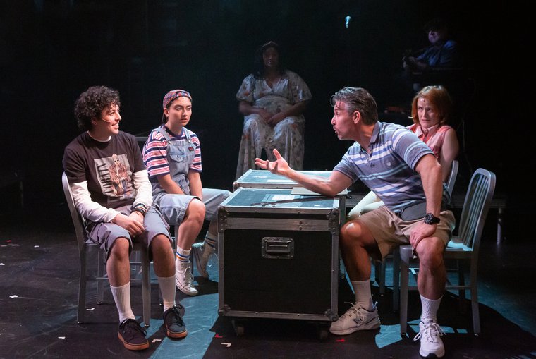 Martin Ortiz, Kleo Mitrokostas, Hannah-Kathryn Wall, Erika Rolfsrud, and Kristoffer Cusick in THE GREATEST HITS DOWN ROUTE 66