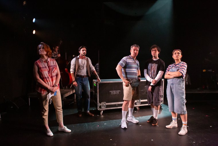 Erika Rolfsrud, Joél Acosta, Kristoffer Cusick, Martin Ortiz, and Kleo Mitrokostas in THE GREATEST HITS DOWN ROUTE 66